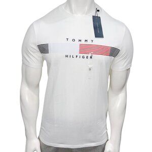 NWT TOMMY HILFIGER MEN'S WHITE CREW NECK SHORT SLEEVE T-SHIRT SIZE S M XL